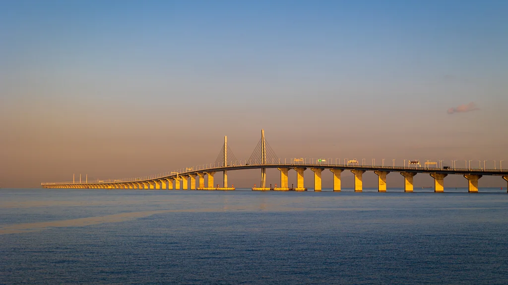 Foto panorámica del puente Hong Kong-Zhuhai-Macao