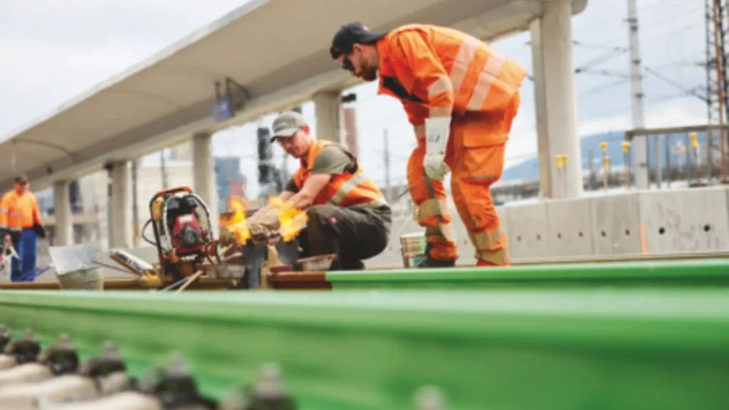 The new rail is manufactured from CO₂-free steel.