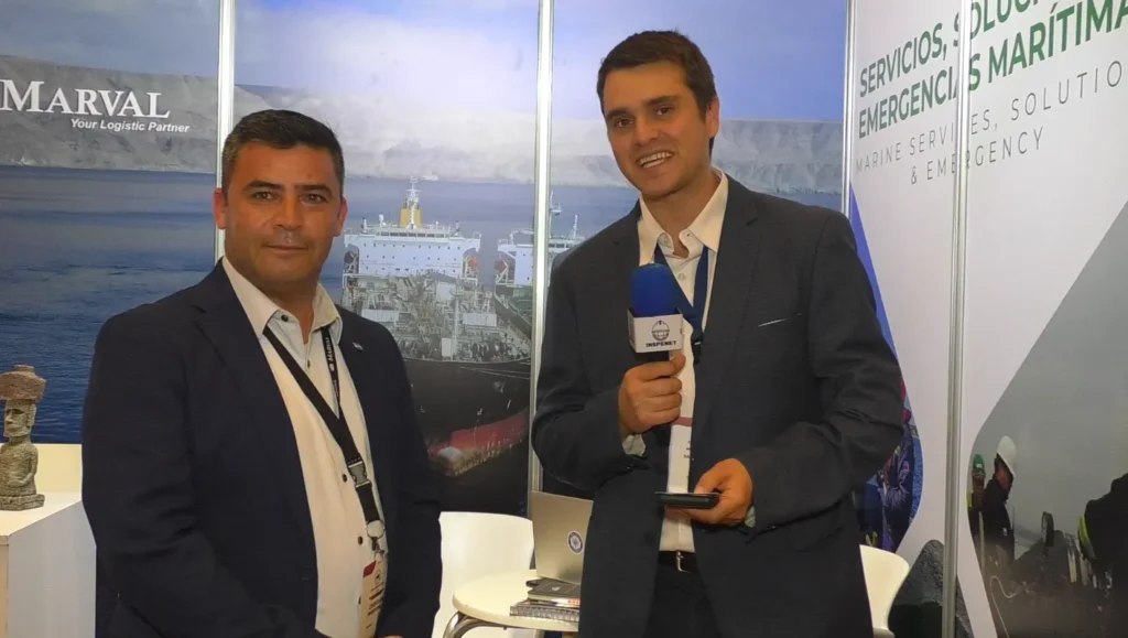 Cristian Mardones Aburto, during an interview at the SLOM 2025 event, highlighting the importance of operational continuity.